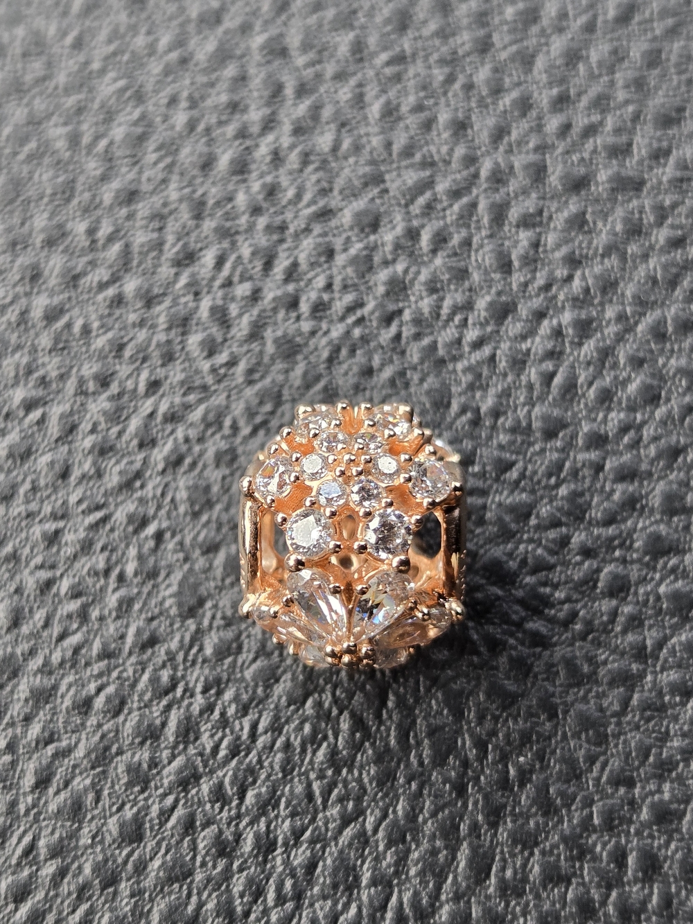 Pandora Rose Gold Sparkling Herbarium Cluster Round Charm 782383C01 - Picture 5 of 6